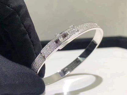 [Lumi Jewelry]HM KELLY BRACELET IN SILVER AND FULL PAVE DIAMOND