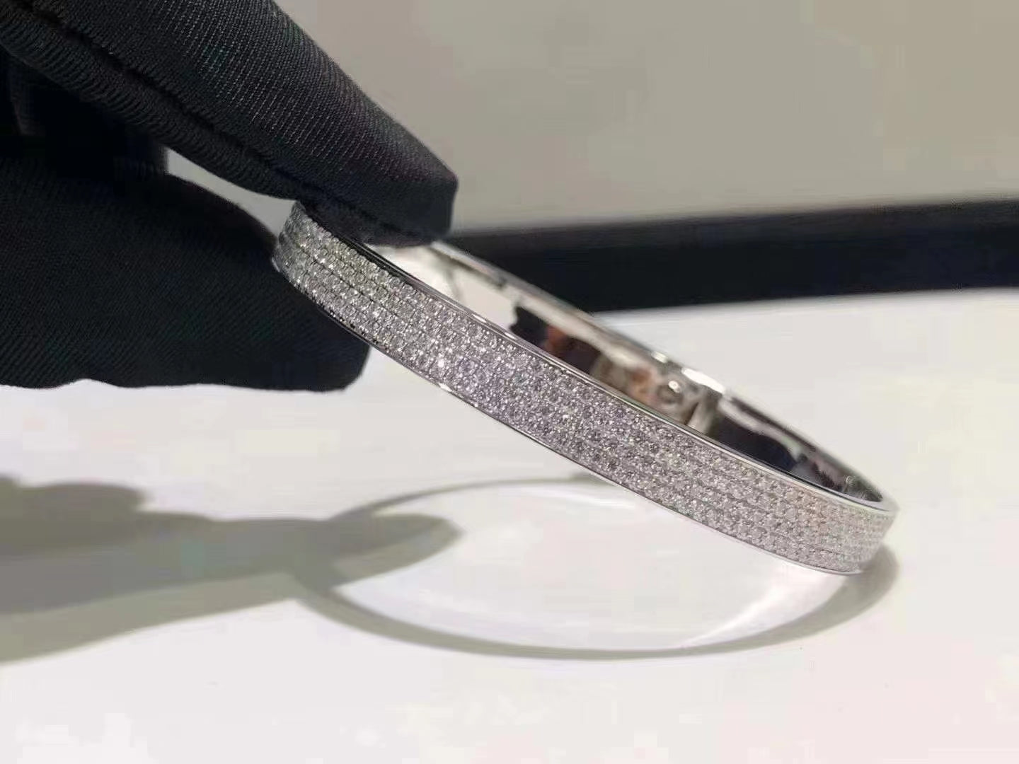 [Lumi Jewelry]HM KELLY BRACELET IN SILVER AND FULL PAVE DIAMOND