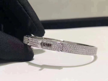 [Lumi Jewelry]HM KELLY BRACELET IN SILVER AND FULL PAVE DIAMOND