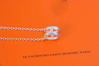 [Lumi Jewelry]HM NECKLACE H LETTER OVAL SERIES