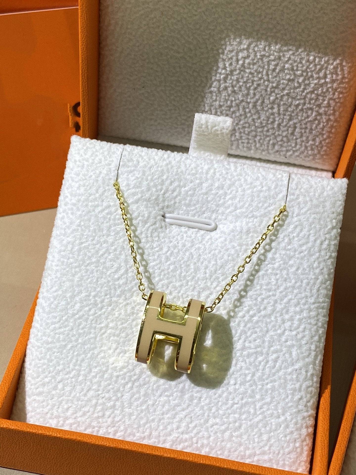 [Lumi Jewelry]HM CLIC YELLOW ENAMEL GOLD NECKLACE