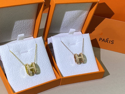 [Lumi Jewelry]HM CLIC YELLOW ENAMEL GOLD NECKLACE