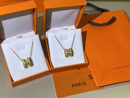 [Lumi Jewelry]HM CLIC YELLOW ENAMEL GOLD NECKLACE