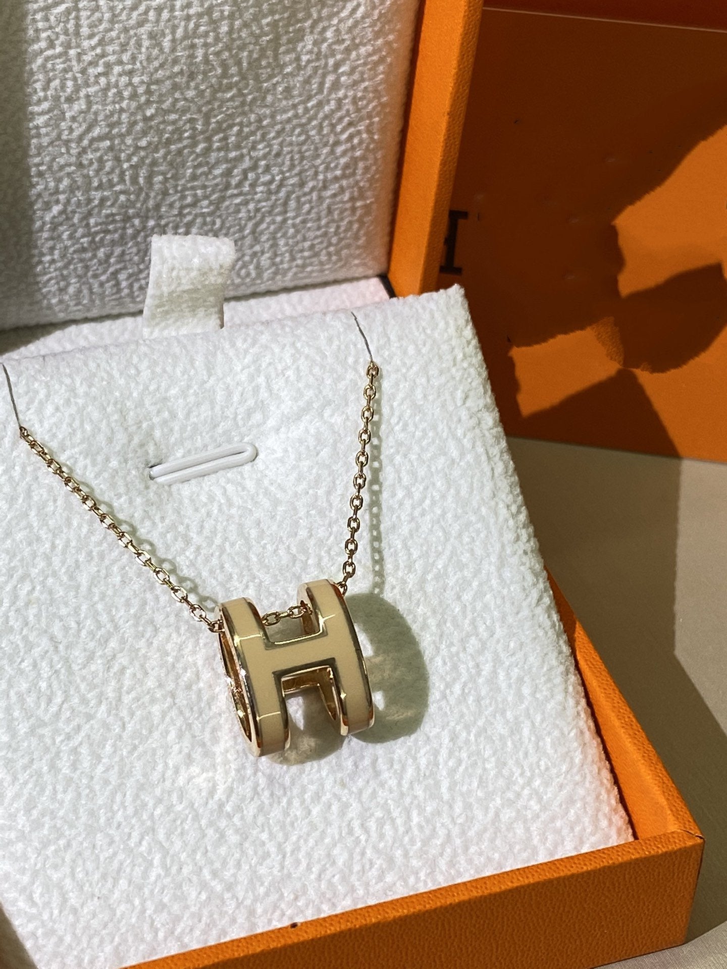 [Lumi Jewelry]HM CLIC YELLOW ENAMEL GOLD NECKLACE