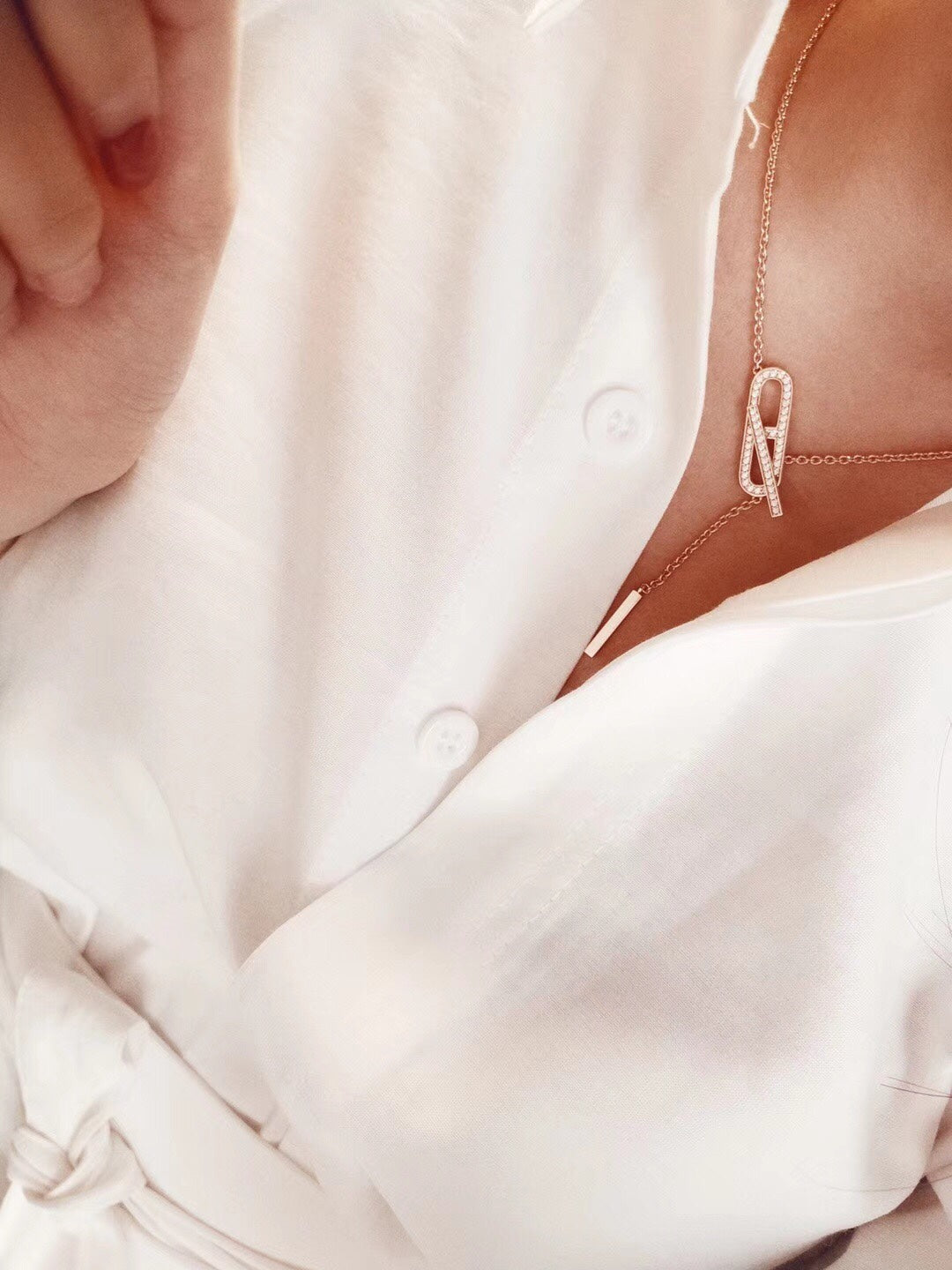 [Lumi Jewelry]HM FIRE PIG NOSE NECKLACE TRENDY STREET