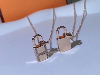 [Lumi Jewelry]HM ADVANCED NICHE LOCK HEAD NECKLACE DIAMONDS