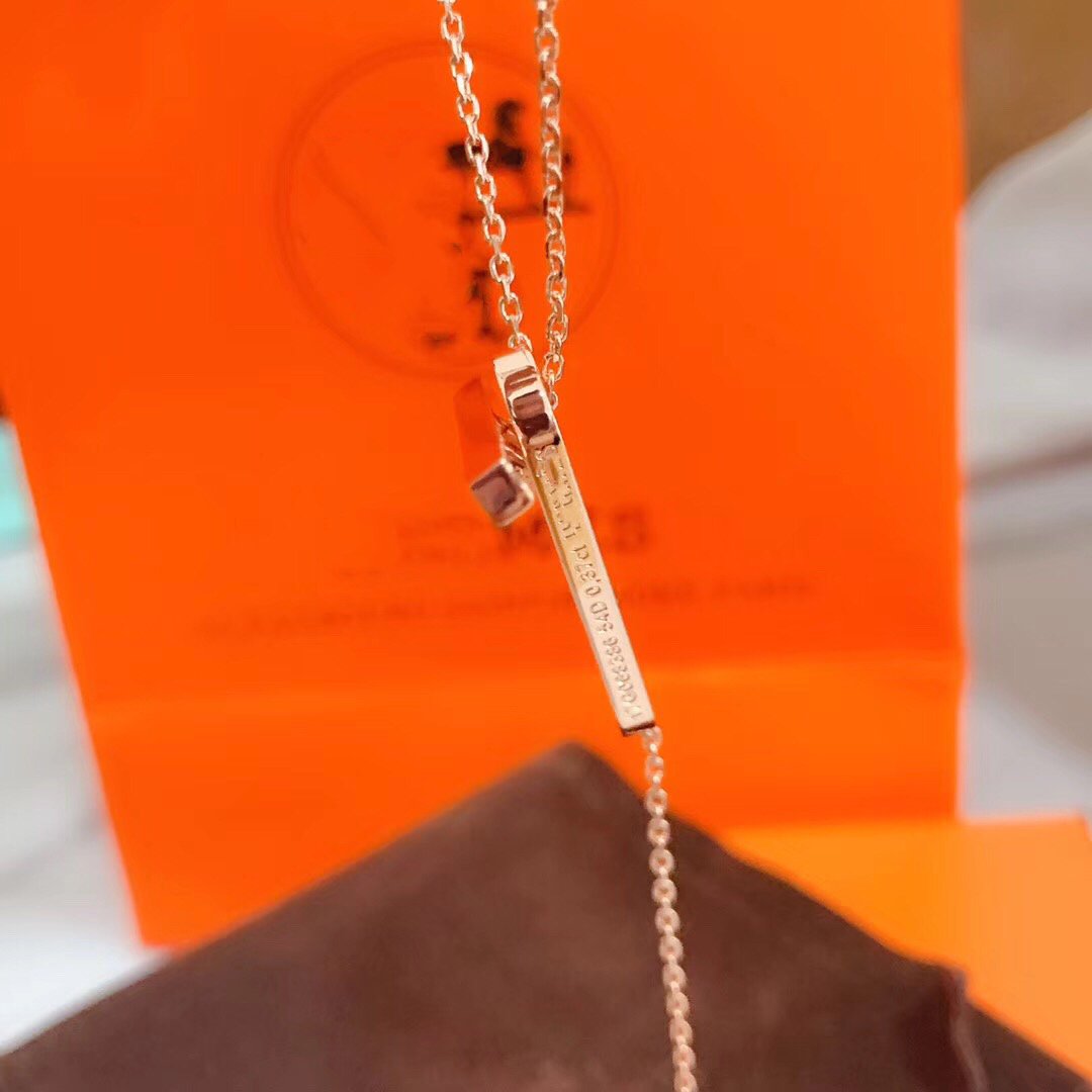 [Lumi Jewelry]HM NECKLACE PLATINUM ROSE GOLD DIAMOND