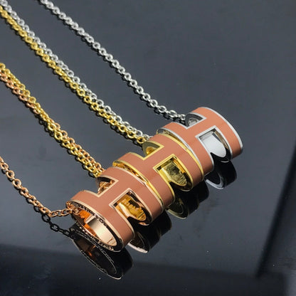 [Lumi Jewelry]H NECKLACE BROWN