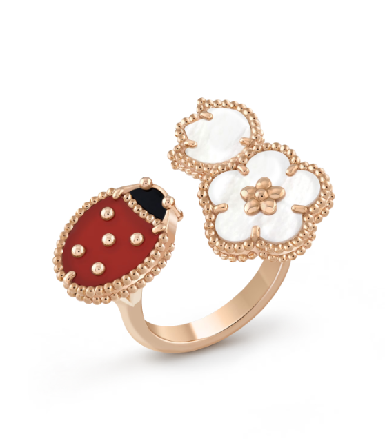 [Lumi Jewelry]LUCKY 3 MOTIF ROSE GOLD RING