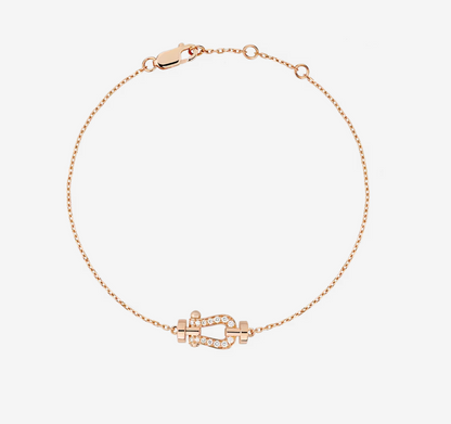 [Lumi Jewelry]FORCE 10 FULL DIAMOND BUCKLE CHAIN LINK MINI MODEL