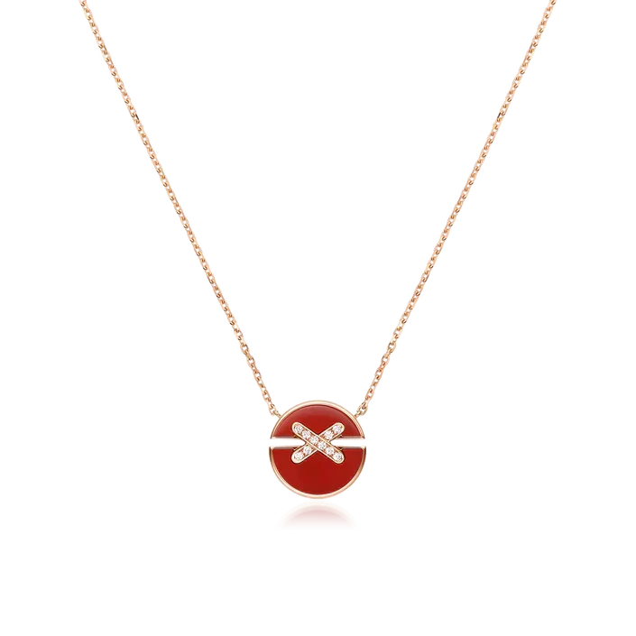 [Lumi Jewelry]JEUX DE ROSE GOLD DIAMOND NECKLACE