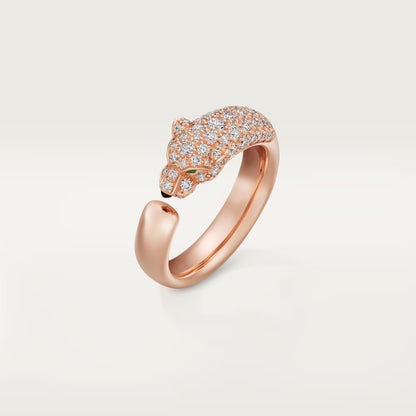 [Lumi Jewelry]PANTHERE HALF DIAMOND SMALL RING