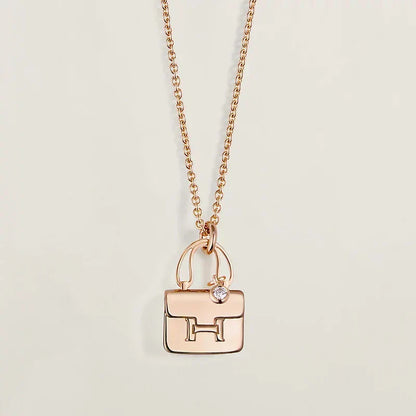[Lumi Jewelry]AMULETTE PEDANT ROSE GOLD NECKLACE