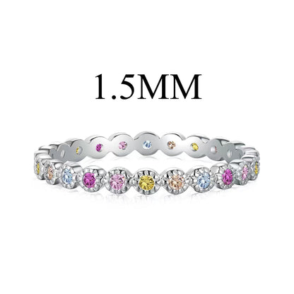 [Lumi Jewelry]Radiant Sparkling Round Cut Daily Ring