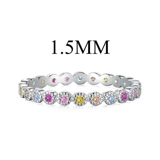 [Lumi Jewelry]Radiant Sparkling Round Cut Daily Ring