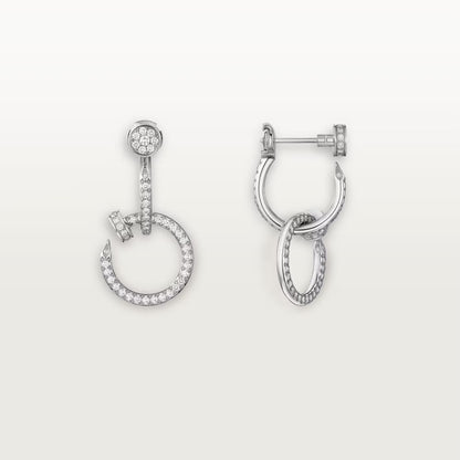[Lumi Jewelry]JUSTE FULL DIAMOND DOUBLE EARRINGS