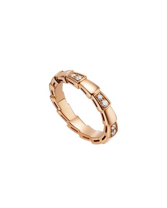 [Lumi Jewelry]SERPENTI RING PINK GOLD  3MM