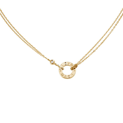 [Lumi Jewelry]LOVE NECKLACE 16MM 2 DIAMONDS