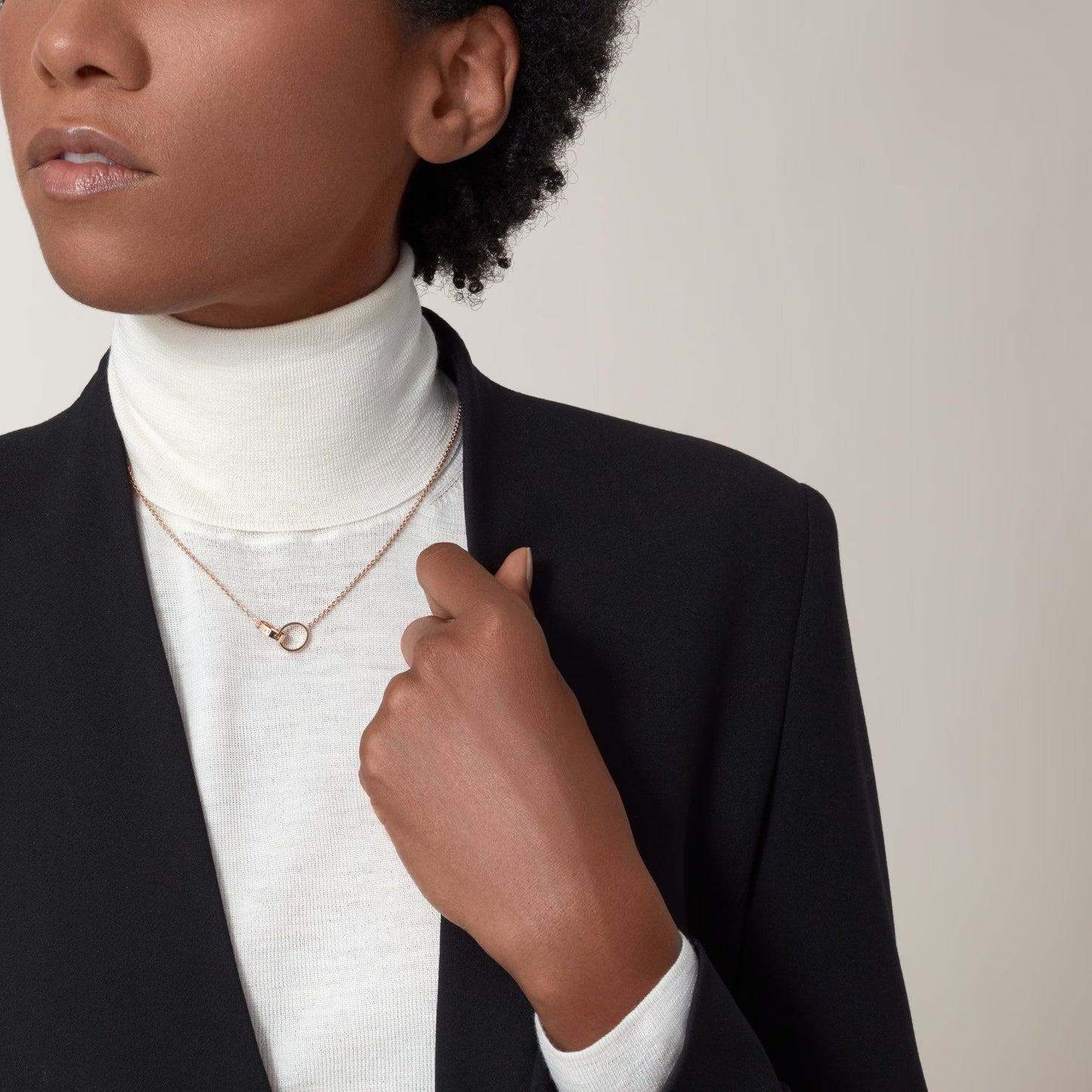 [Lumi Jewelry]LOVE DOUBLE RING NECKLACE