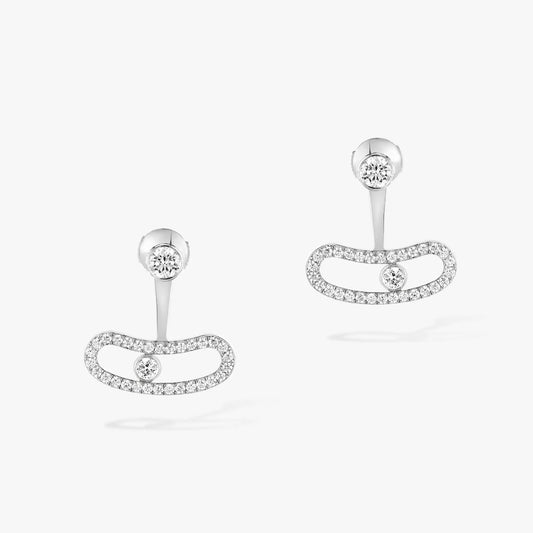 [Lumi Jewelery]MOVE UNO SILVER DIAMOND EARRINGS