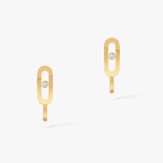 [Lumi Jewelery]CREOLES MOVE UNO MINI 1 DIAMOND EARRINGS