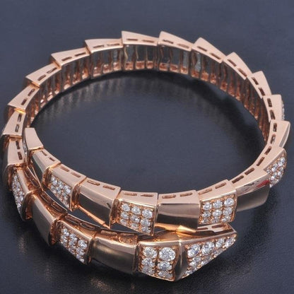 [Lumi Jewelry]SERPENTI WIDE BRACELET PINK GOLD DIAMOND