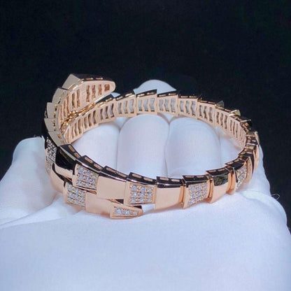 [Lumi Jewelry]SERPENTI WIDE BRACELET PINK GOLD DIAMOND