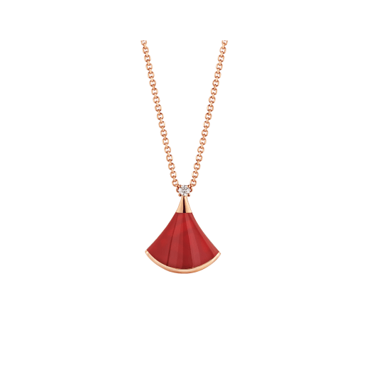 [Lumi Jewelry]DREAM NECKLACE CARNELIAN 1 DIAMOND