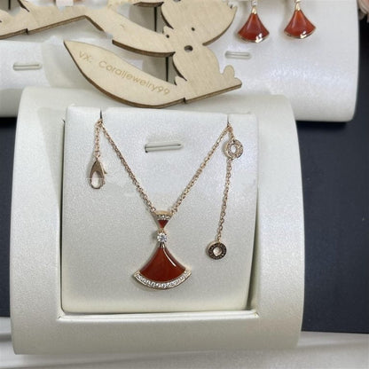 [Lumi Jewelry]DREAM NECKLACE CARNELIAN DIAMOND