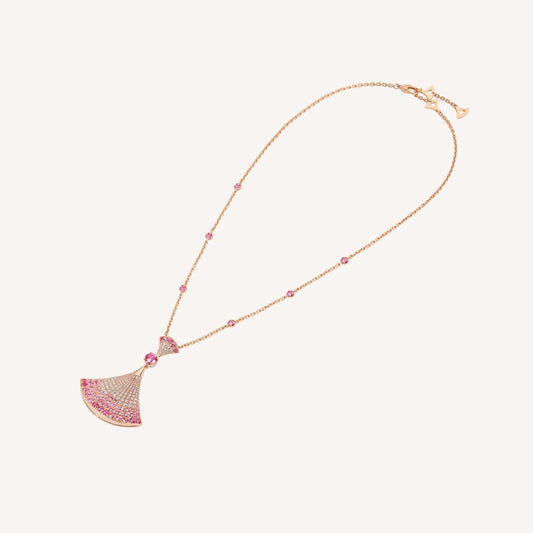 [Lumi Jewelry]DREAM NECKLACK DIAMOND PINK GOLD