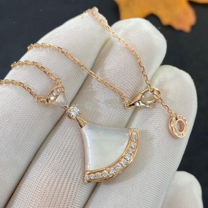 [Lumi Jewelry]DREAM NECKLACE MOP PINK GOLD DIAMOND