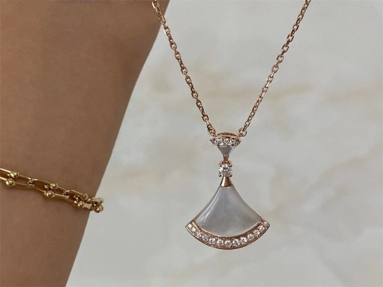 [Lumi Jewelry]DREAM NECKLACE MOP PINK GOLD DIAMOND