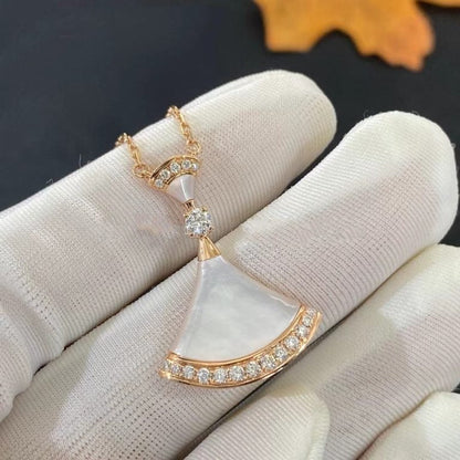 [Lumi Jewelry]DREAM NECKLACE MOP PINK GOLD DIAMOND