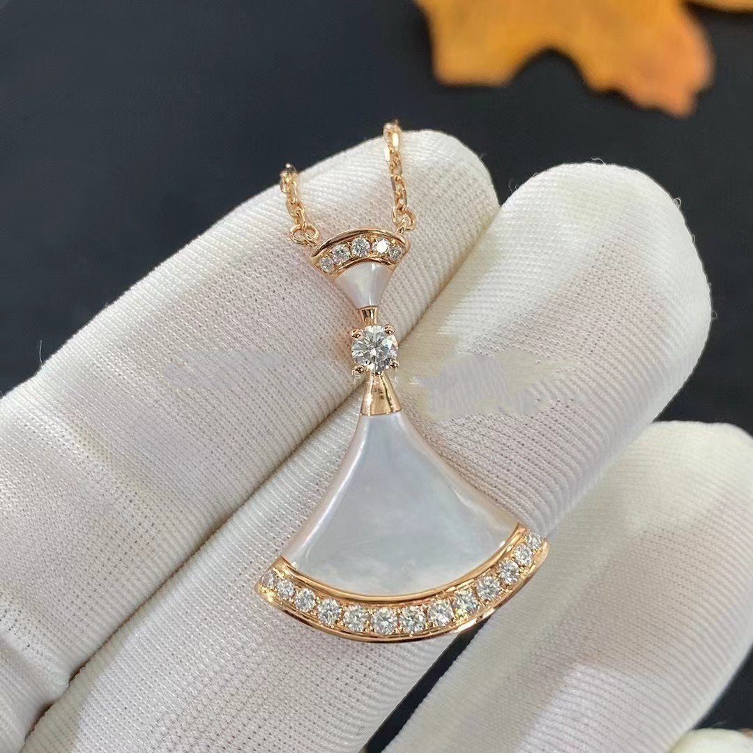 [Lumi Jewelry]DREAM NECKLACE MOP PINK GOLD DIAMOND
