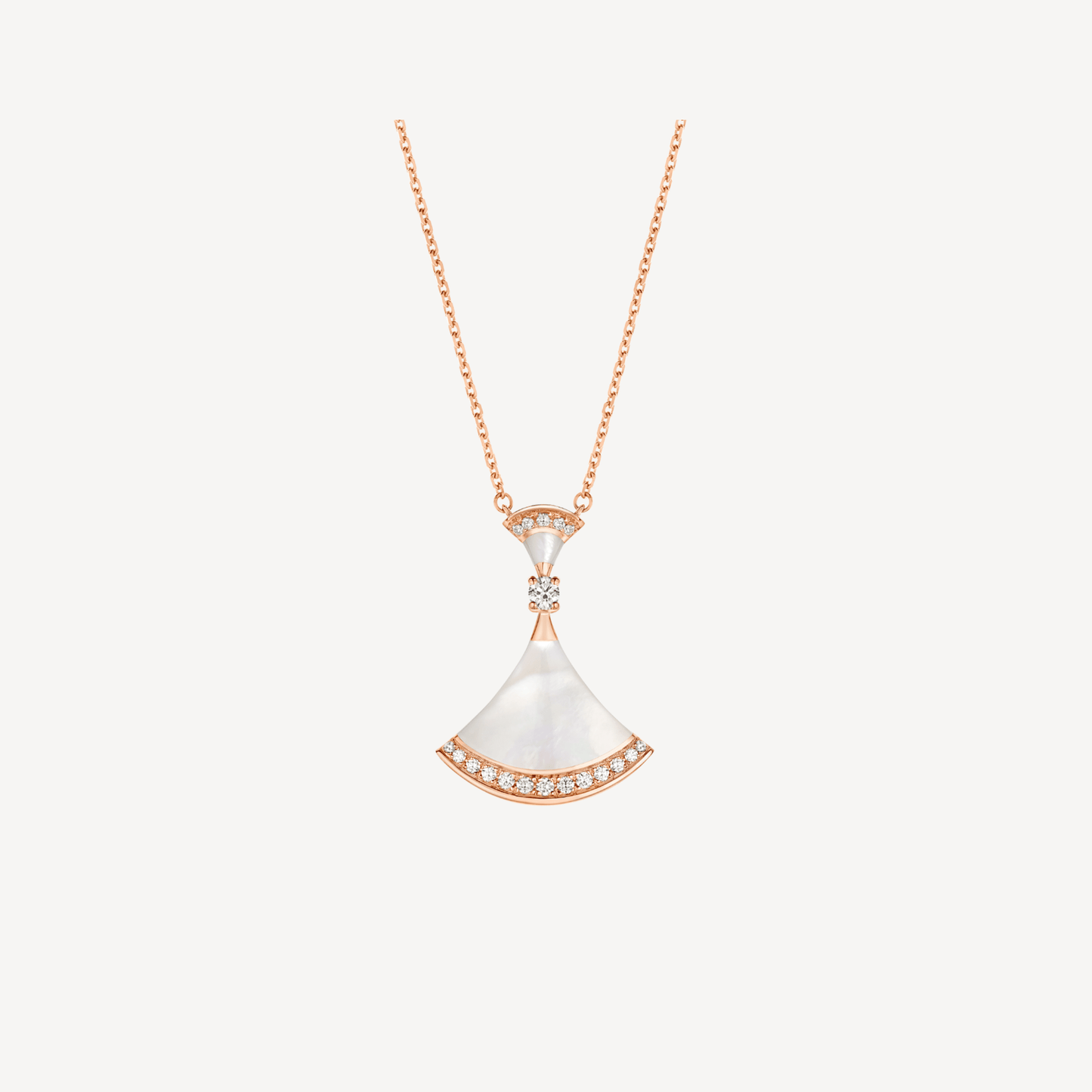 [Lumi Jewelry]DREAM NECKLACE MOP PINK GOLD DIAMOND
