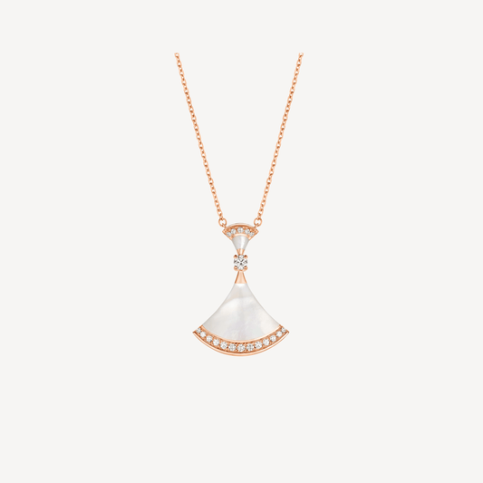 [Lumi Jewelry]DREAM NECKLACE MOP PINK GOLD DIAMOND