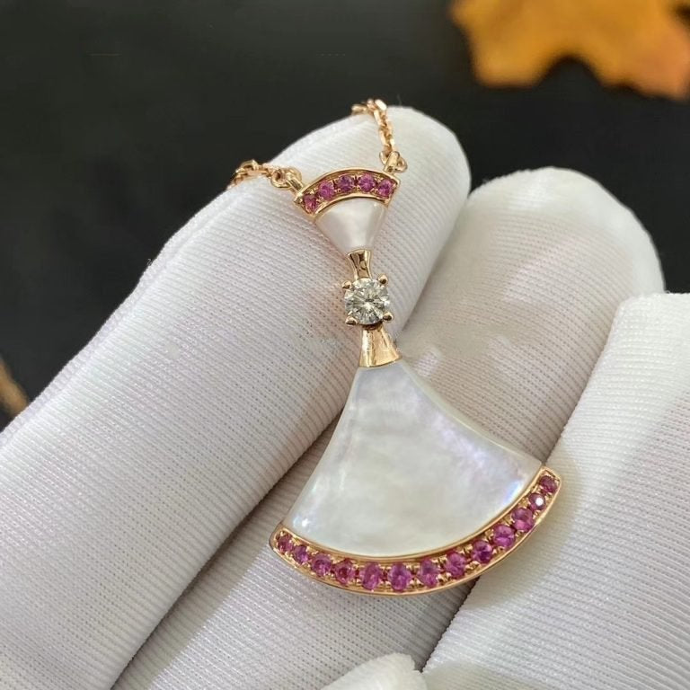 [Lumi Jewelry]DREAM NECKLACE MOP PINK DIAMOND