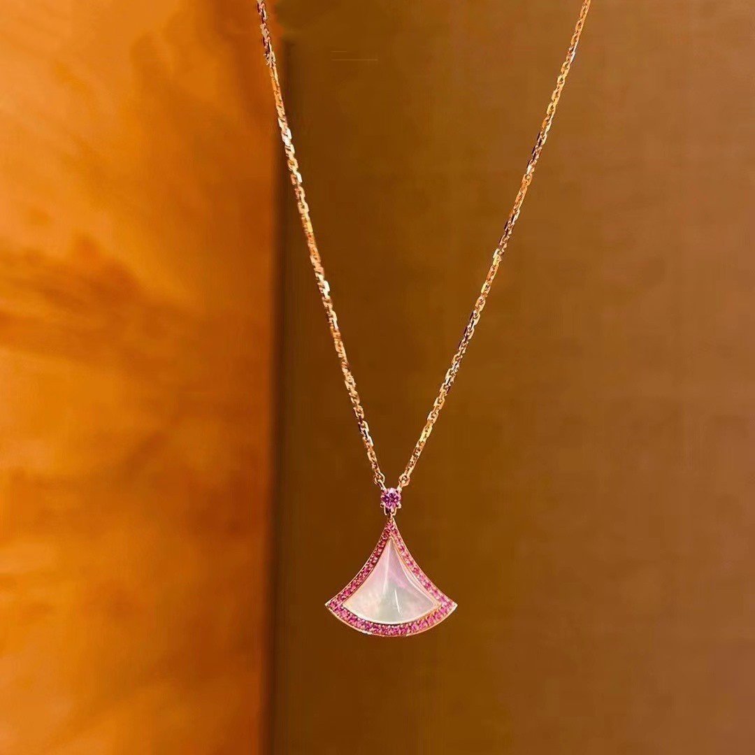 [Lumi Jewelry]DREAM NECKLACE MOP DIAMOND PINK