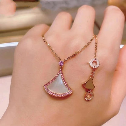 [Lumi Jewelry]DREAM NECKLACE MOP DIAMOND PINK