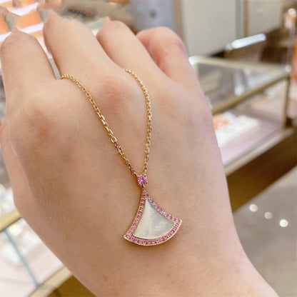 [Lumi Jewelry]DREAM NECKLACE MOP DIAMOND PINK