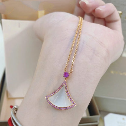 [Lumi Jewelry]DREAM NECKLACE MOP DIAMOND PINK