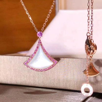 [Lumi Jewelry]DREAM NECKLACE MOP DIAMOND PINK