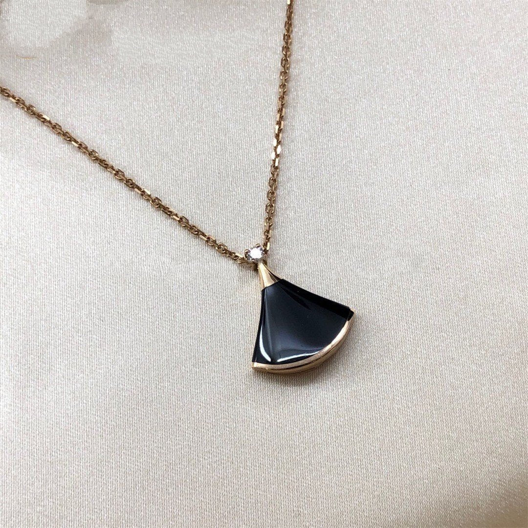 [Lumi Jewelry]DREAM NECKLACE ONYX 1 DIAMOND
