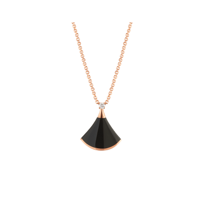 [Lumi Jewelry]DREAM NECKLACE ONYX 1 DIAMOND