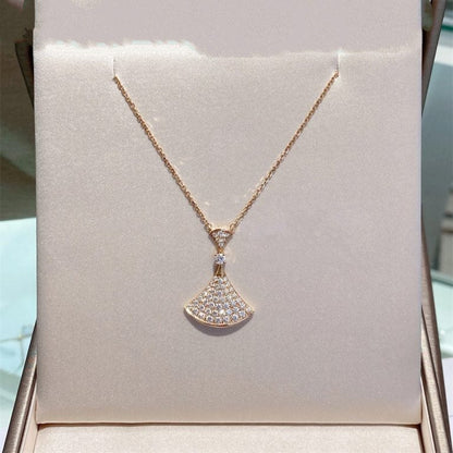 [Lumi Jewelry]DREAM NECKLACE PINK GOLD FULL DIAMOND