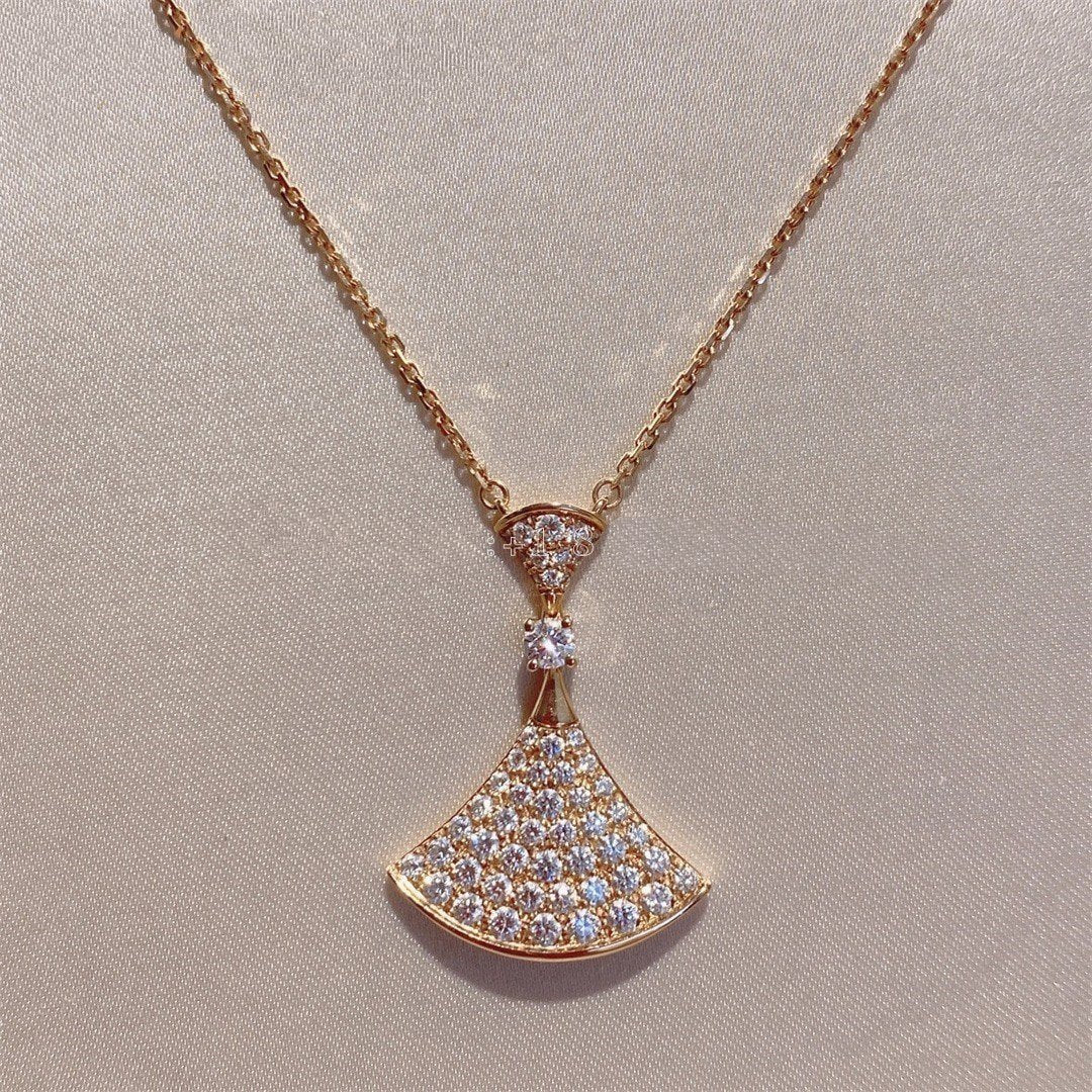 [Lumi Jewelry]DREAM NECKLACE PINK GOLD FULL DIAMOND