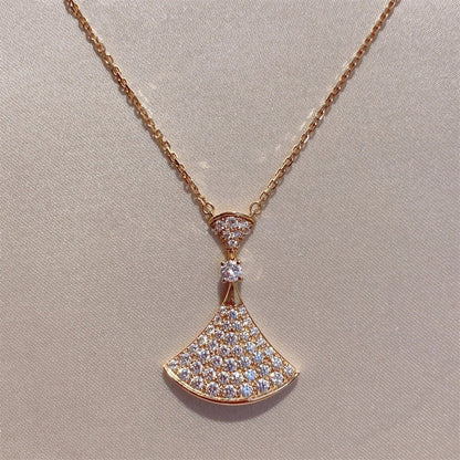 [Lumi Jewelry]DREAM NECKLACE PINK GOLD FULL DIAMOND