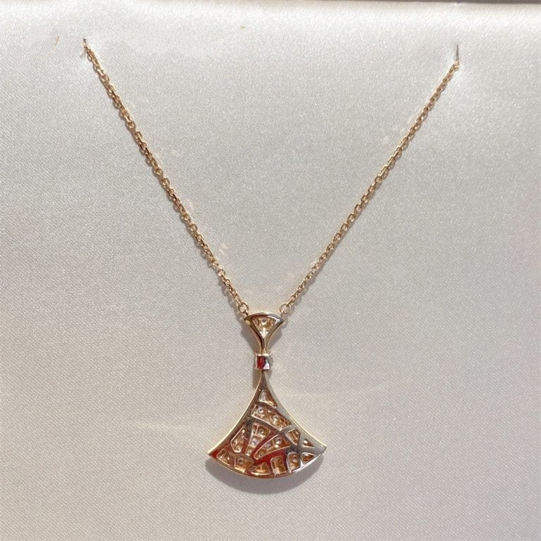 [Lumi Jewelry]DREAM NECKLACE PINK GOLD FULL DIAMOND