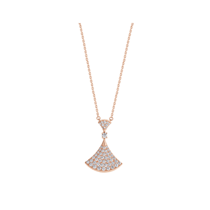 [Lumi Jewelry]DREAM NECKLACE PINK GOLD FULL DIAMOND