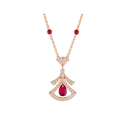 [Lumi Jewelry]DREAM NECKLACE CARNELIAN DIAMOND PINK GOLD